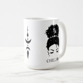 メシパーソナライズされたー〔占星術の〕十二宮図山羊座コーヒー コーヒーマグカップ (正面右)