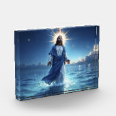 メシヤ・イエスキリストの優雅さと静穏アート フォトブロック (左)