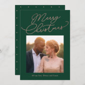 メシンプルッセージ編集可能カラークリスマスフォトカード シーズンカード (正面/裏面)