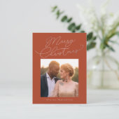 メシンプルッセージ編集可能色の休日はがき シーズンポストカード (スタンド正面)