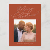 メシンプルッセージ編集可能色の休日はがき シーズンポストカード (正面)