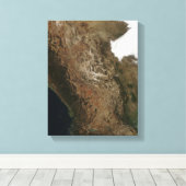 メシ中部の風景の衛星表示 キャンバスプリント (インサイチュ (ウッドフロア))