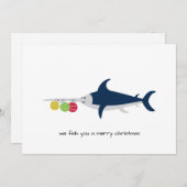 メジおもしろいュフィッシュクリスマスカード (正面/裏面)
