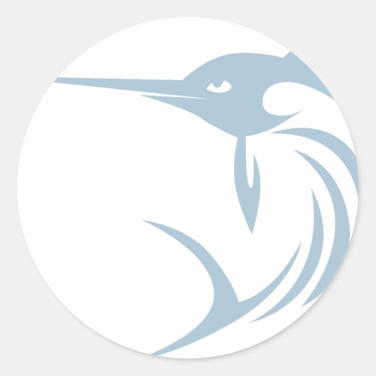 メジクールュフィッシュアイコンのロゴシャツ ラウンドシール (正面)