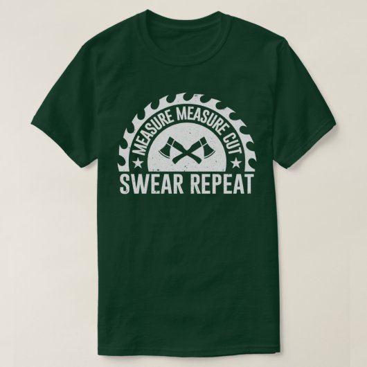 メジャーのカットウェアのリピートデザイン Tシャツ (デザイン正面)