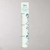 メジャーの成長を超えた美しい青いフローラグラフ ポスター (正面)