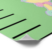 メジャーの成長図を超えたかわいい動物 ポスター (角)