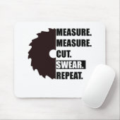 メジャーカットウェアの繰り返し木工大工 マウスパッド (マウス)