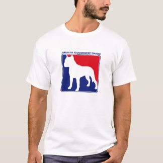 メジャーリーグのアメリカ（犬）スタッフォードテリアのt-shir tシャツ