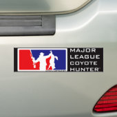 メジャーリーグのコヨーテHunter™ バンパーステッカー (車上)