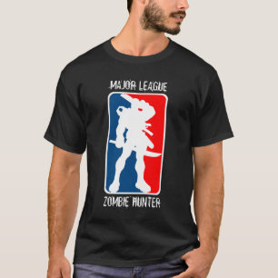 メジャーリーグのゾンビのハンター-黒 Tシャツ