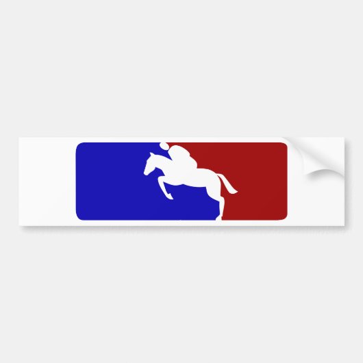 メジャーリーグの競馬 バンパーステッカー (正面)
