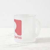 メジャーリーグのVapingのロゴのVaperによって曇らされるマグ フロストグラスマグカップ (正面右)