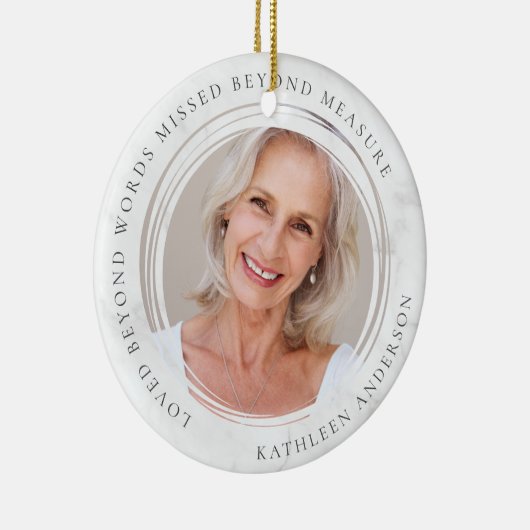 メジャー写真を超え恋しく思た言葉を超えて愛される セラミックオーナメント (右)