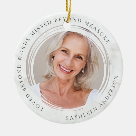 メジャー写真を超え恋しく思た言葉を超えて愛される セラミックオーナメント (正面)