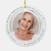 メジャー写真を超え恋しく思た言葉を超えて愛される セラミックオーナメント (裏面)