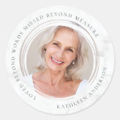 メジャー写真を超え恋しく思た言葉を超えて愛される ラウンドシール (正面)