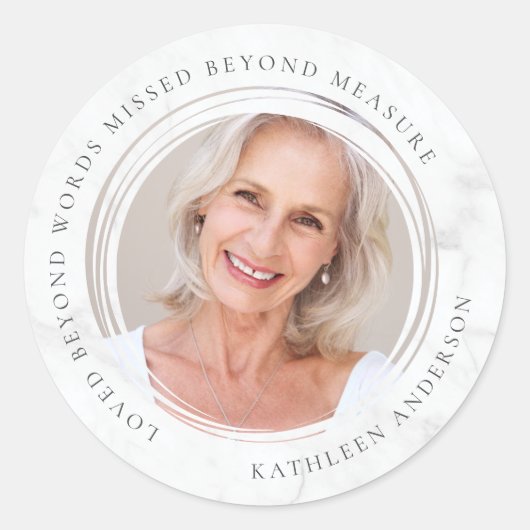 メジャー写真を超え恋しく思た言葉を超えて愛される ラウンドシール (正面)