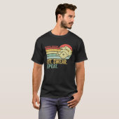 メジャー測定カットウェア繰り返しおもしろい大工W Tシャツ (正面フル)