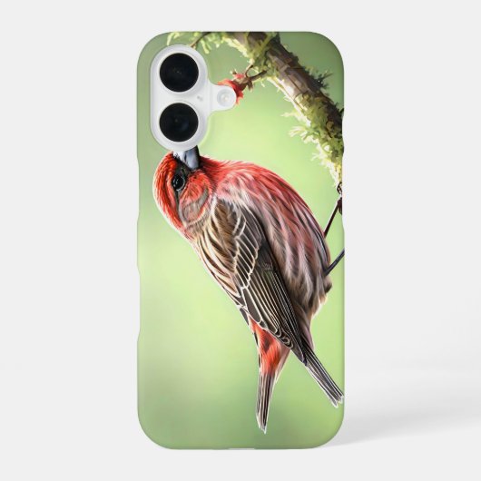 メジロモドキ 鳥 野鳥 裏庭 iPhone 16ケース (裏面)
