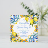 メジ地中海のリカのタイルの誕生日パーティー 招待状 (スタンド正面)