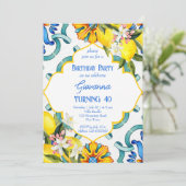 メジ地中海のリカのタイルの誕生日パーティー 招待状 (スタンド正面)