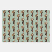 メスのクランパスラッピング紙セット ラッピングペーパーシート (正面2)