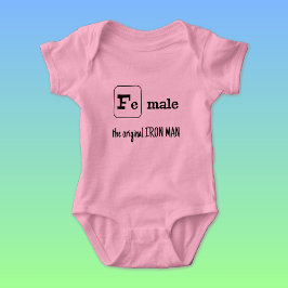 メスのスポーツパン鉄元素 ベビーボディスーツ