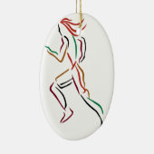 メスのランナー セラミックオーナメント (右)