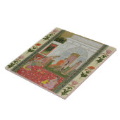 メスの付き添い人およびミュージシャンが付いているカップル タイル (側面)