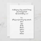 メスの友人の動物愛好家のための誕生日 カード (裏面)