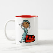 メスの呼吸療法士かEMT ツートーンマグカップ (左)