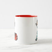 メスの呼吸療法士かEMT ツートーンマグカップ (中央)