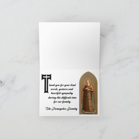 メスの家族のための悔やみや弔慰カード サンキューカード (内部)