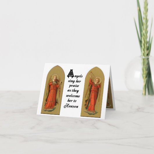 メスの家族のための悔やみや弔慰カード サンキューカード (正面)