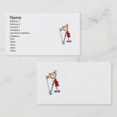 メスの棒の姿のゴルファー 名刺 (正面/裏面)