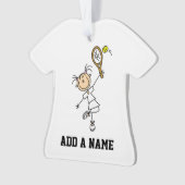 メスの棒の姿のテニス選手 オーナメント (正面)