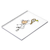 メスの棒の姿のテニス選手 ノートブック (左側)