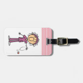 メスの棒の姿のナース ラゲッジタグ (正面横)
