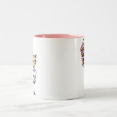 メスの棒の姿のパン屋 ツートーンマグカップ (中央)