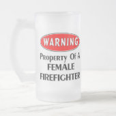 メスの消防士の特性 フロストグラスビールジョッキ (左)