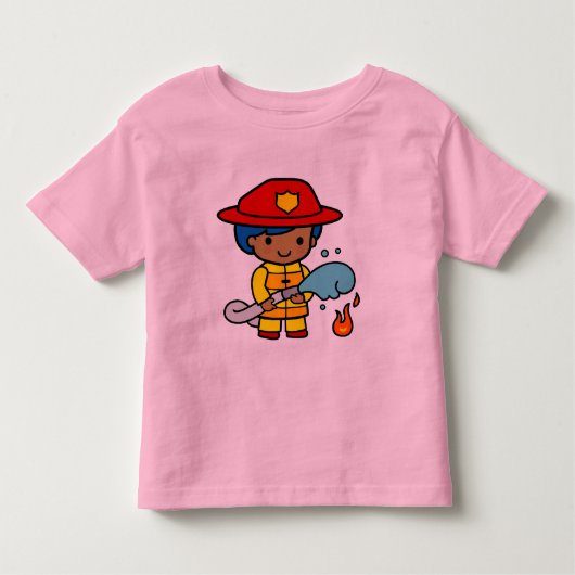 メスの消防士 トドラーTシャツ (正面)