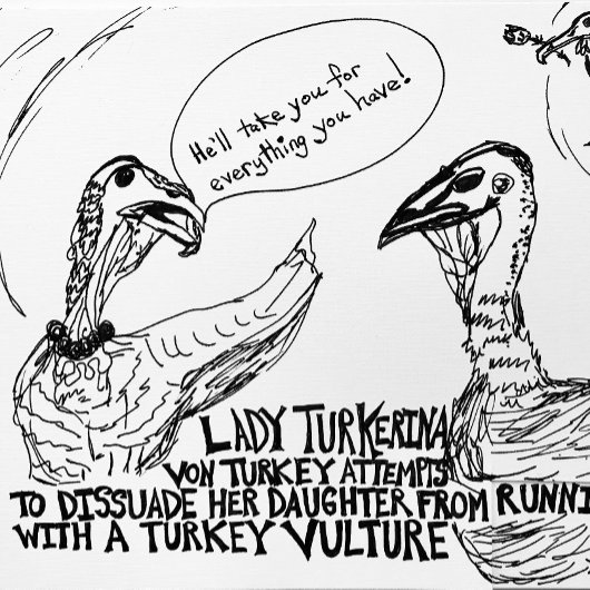 メスの視線が交錯するバレンタイン・ジョーク カード