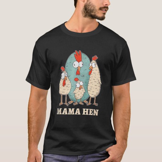 メスの親鳥 鶏の飼育者 Tシャツ (正面)