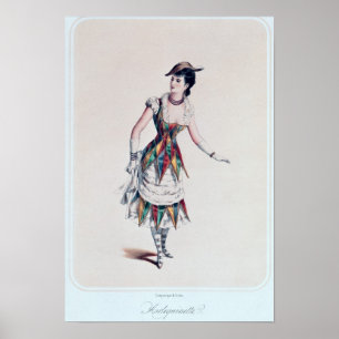 メスの道化師のためのデザイン、c.1880を着せて下さい ポスター