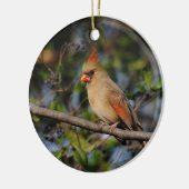 メスの（鳥）ショウジョウコウカンチョウ4 セラミックオーナメント (左)