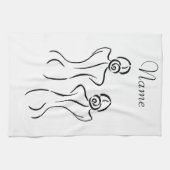 メスアートイラストレーションサンダー_コーブ キッチンタオル (横)