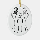 メスアートイラストレーションサンダー_コーブ セラミックオーナメント (右)