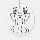 メスアートイラストレーションサンダー_コーブ セラミックオーナメント (左)