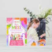 メスアート用のドレス誕生日写真 招待状 (スタンド正面)